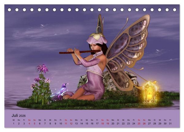 Produktbild: Elfenlichter, die Reise geht weiter (Tischkalender 2026 DIN A5 quer), CALVENDO Monatskalender