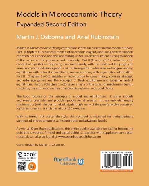 Produktbild: Models in Microeconomic Theory
