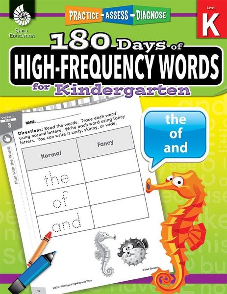 Produktbild: 180 Days of High-Frequency Words for Kindergarten