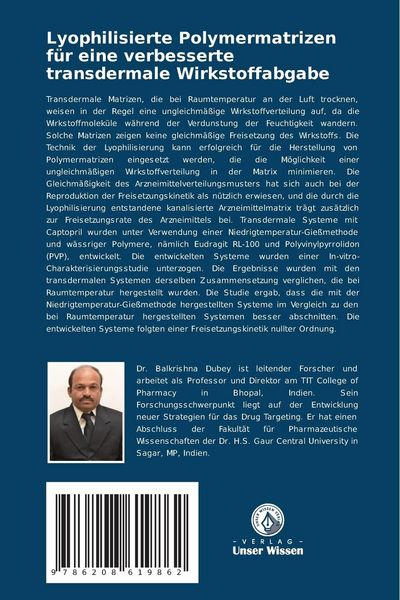 Produktbild: Lyophilisierte Polymermatrizen f&uuml;r eine verbesserte transdermale Wirkstoffabgabe