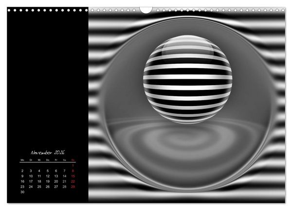 Produktbild: Optische Kunst im Quadrat (Wandkalender 2026 DIN A3 quer), CALVENDO Monatskalender
