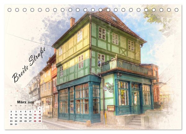 Produktbild: Quedlinburg-meine Stadt (Tischkalender 2026 DIN A5 quer), CALVENDO Monatskalender