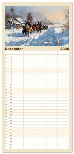 Produktbild: Familienplaner 2026 - Reise mit der ostslawischen Seele mit 5 Spalten (Wandkalender, 21 x 45 cm) CALVENDO