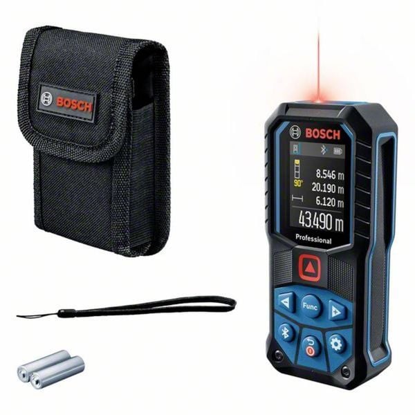 Bosch Professional GLM 50-27 C Laser-Entfernungsmesser Bluetooth, Stativadapter 6.3 mm (1/4'), Dokumentations-App 50 m