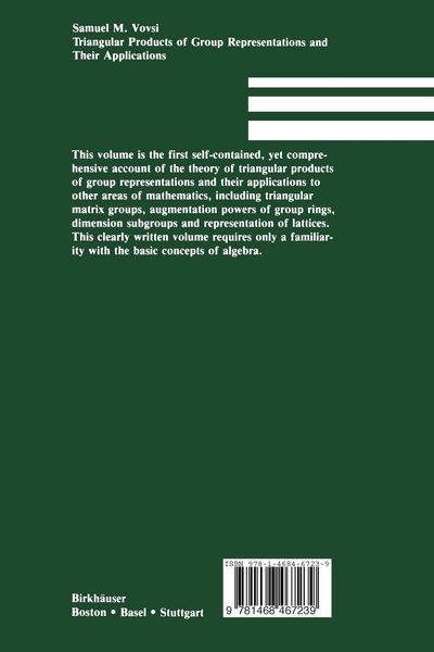 Produktbild: Triangular Products of Group Representations and Their Applications