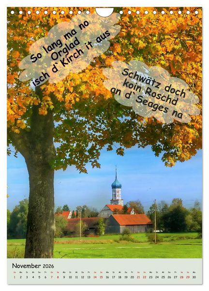 Produktbild: Schw&auml;bische Sprichw&ouml;rter - so gsaid (Wandkalender 2026 DIN A4 hoch), CALVENDO Monatskalender