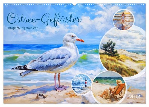 Produktbild: Ostsee-Gefl&uuml;ster - Entspannung am Meer (Wandkalender 2026 DIN A2 quer), CALVENDO Monatskalender