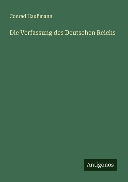 Produktbild: Die Verfassung des Deutschen Reichs