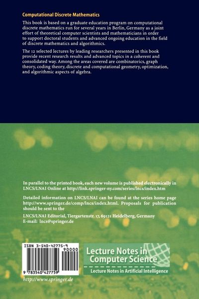 Produktbild: Computational Discrete Mathematics