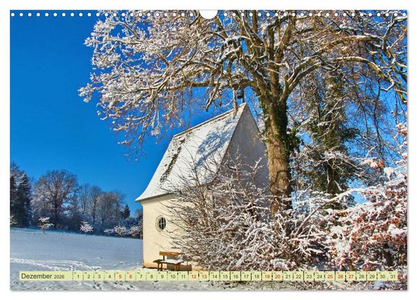 Produktbild: Die Stauden, Kirchen und Kapellen im Naturpark Augsburg westliche W&auml;lder (Wandkalender 2026 DIN A3 quer), CALVENDO Monatskalender