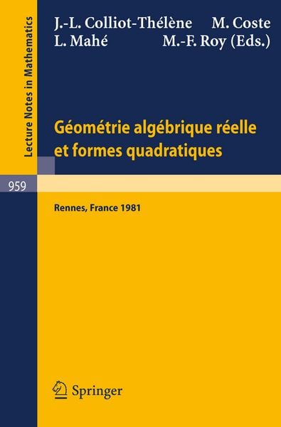 Produktbild: Geometrie algebrique reelle et formes quadratiques