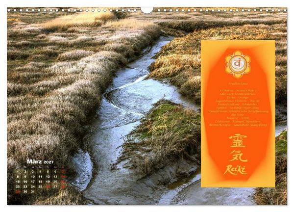 Produktbild: REIKI - Chakrameditation (Wandkalender 2027 DIN A3 quer), CALVENDO Monatskalender