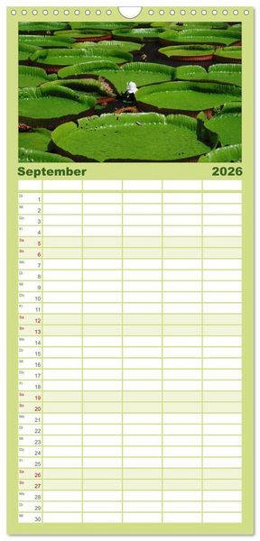 Produktbild: Familienplaner 2026 - Mauritius mit 5 Spalten (Wandkalender, 21 x 45 cm) CALVENDO
