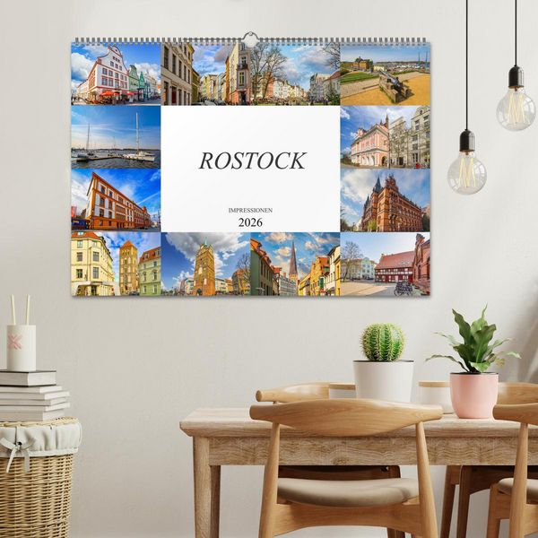 Produktbild: Rostock Impressionen (Wandkalender 2026 DIN A2 quer), CALVENDO Monatskalender