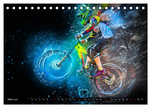 Produktbild: Downhill Explosion (Tischkalender 2026 DIN A5 quer), CALVENDO Monatskalender