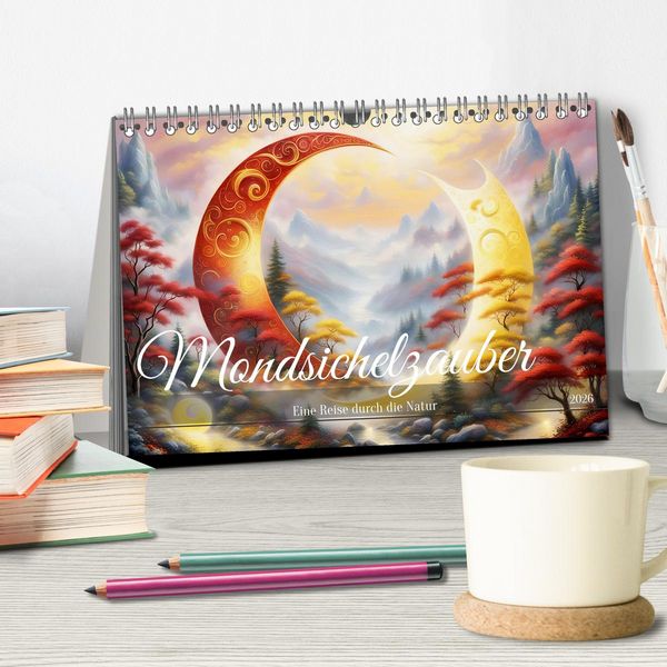 Produktbild: Mondsichelzauber Eine Reise durch die Natur (Tischkalender 2026 DIN A5 quer), CALVENDO Monatskalender