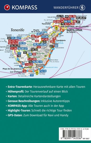 Produktbild: KOMPASS Wanderführer Teneriffa, 90 Touren mit Extra-Tourenkarte