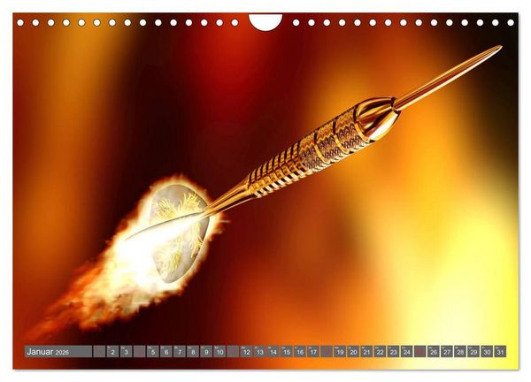 Produktbild: Darts. Konzentration - Sport - Spannung (Wandkalender 2026 DIN A4 quer), CALVENDO Monatskalender