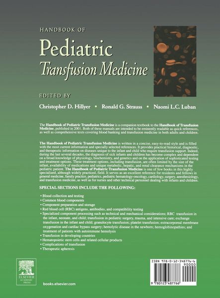 Produktbild: Handbook of Pediatric Transfusion Medicine
