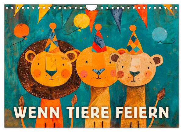 Produktbild: Wenn Tiere feiern (Wandkalender 2026 DIN A4 quer), CALVENDO Monatskalender
