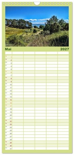 Produktbild: Familienplaner 2027 - Das idyllische Usedom mit 5 Spalten (Wandkalender, 21 x 45 cm) CALVENDO