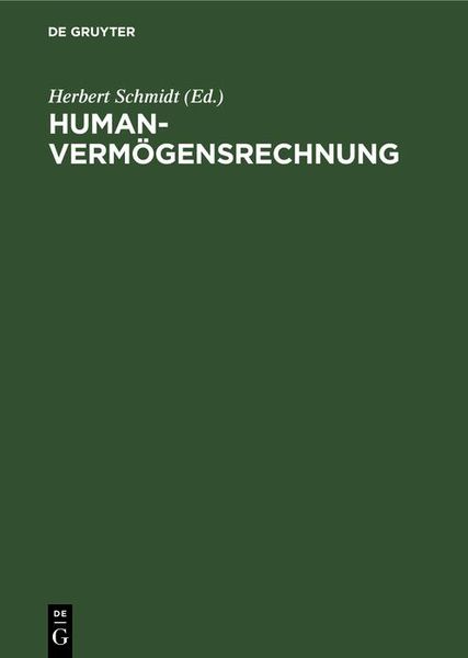 Produktbild: Humanverm&ouml;gensrechnung