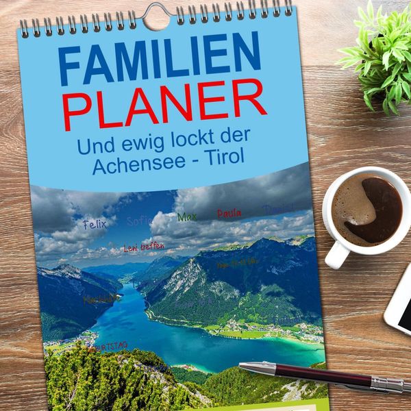 Produktbild: Familienplaner 2026 - Und ewig lockt der Achensee - Tirol mit 5 Spalten (Wandkalender, 21 x 45 cm) CALVENDO