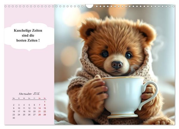 Produktbild: Tierische Herzensbrecher - Charmante Tiere mit ihren Botschaften (Wandkalender 2026 DIN A3 quer), CALVENDO Monatskalender