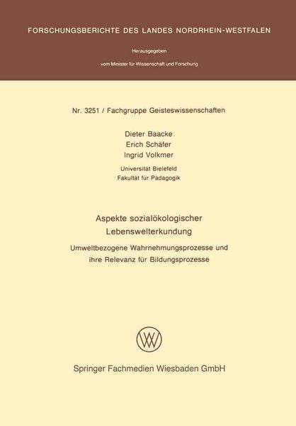 Produktbild: Aspekte sozial&ouml;kologischer Lebenswelterkundung