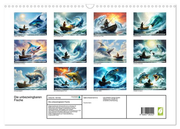 Produktbild: Die unbezwingbaren Fische (Wandkalender 2026 DIN A3 quer), CALVENDO Monatskalender
