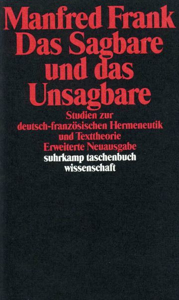 Produktbild: Das Sagbare und das Unsagbare