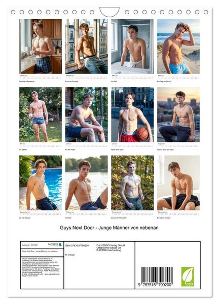 Produktbild: Guys Next Door - Junge M&auml;nner von nebenan (Wandkalender 2027 DIN A4 hoch), CALVENDO Monatskalender