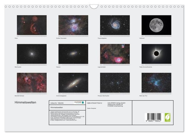 Produktbild: Himmelswelten (Wandkalender 2026 DIN A3 quer), CALVENDO Monatskalender