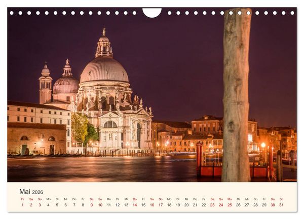 Produktbild: Venedig bei Tag und Nacht (Wandkalender 2026 DIN A4 quer), CALVENDO Monatskalender