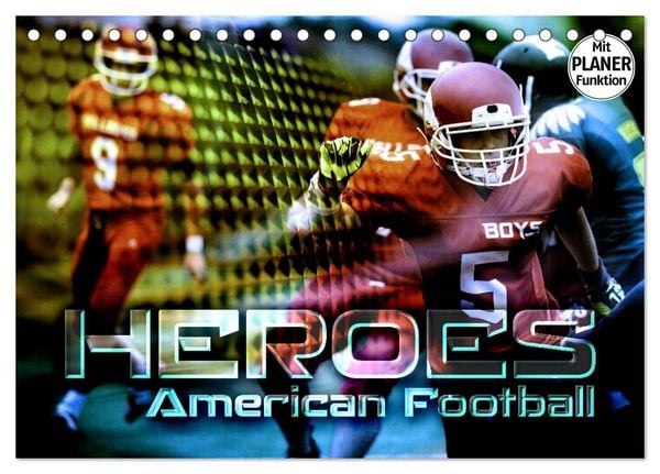 Produktbild: HEROES - American Football (Tischkalender 2026 DIN A5 quer), CALVENDO Monatskalender