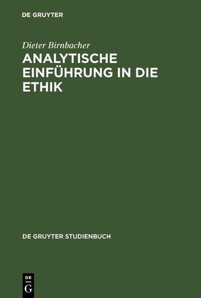 Produktbild: Analytische Einf&uuml;hrung in die Ethik