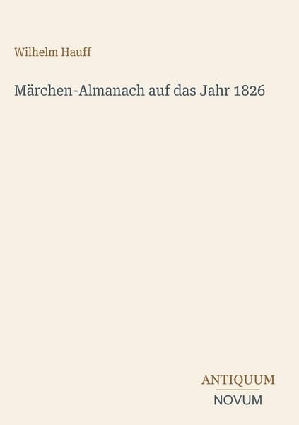 Produktbild: M&auml;rchen-Almanach auf das Jahr 1826