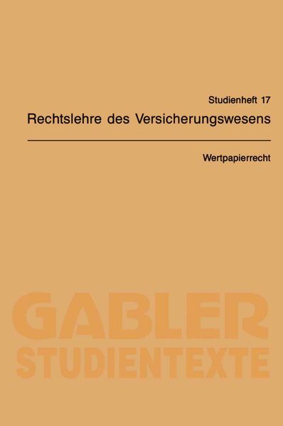 Produktbild: Wertpapierrecht