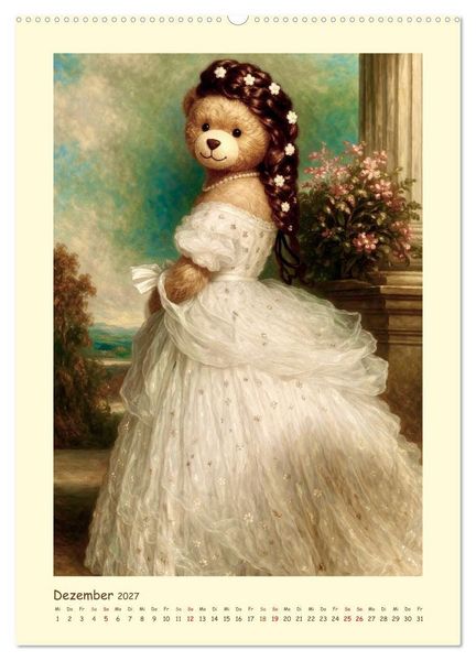 Produktbild: Teddy Kunstgalerie (Wandkalender 2027 DIN A2 hoch), CALVENDO Monatskalender