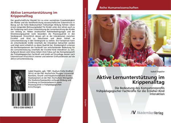 Aktive Lernunterstützung im Krippenalltag, Taschenbuch von Isabel Etspüler, AV Akademikerverlag, 9783330509627