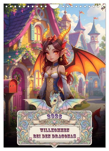 Produktbild: Willkommen bei den Dragonas (Wandkalender 2026 DIN A4 hoch), CALVENDO Monatskalender