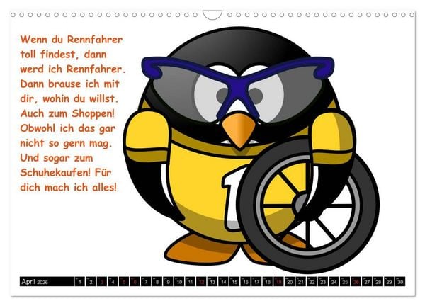 Produktbild: Pinguin-Elfe (Wandkalender 2026 DIN A3 quer), CALVENDO Monatskalender