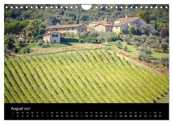 Produktbild: Toskana Landschaften (Wandkalender 2027 DIN A4 quer), CALVENDO Monatskalender