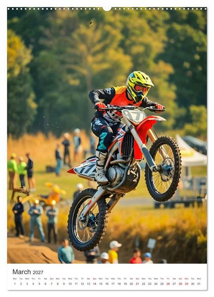 Produktbild: Throttle and thrills - High percentage motocross moments (Wall Calendar 2027 DIN A2 portrait), CALVENDO 12 Month Wall Calendar