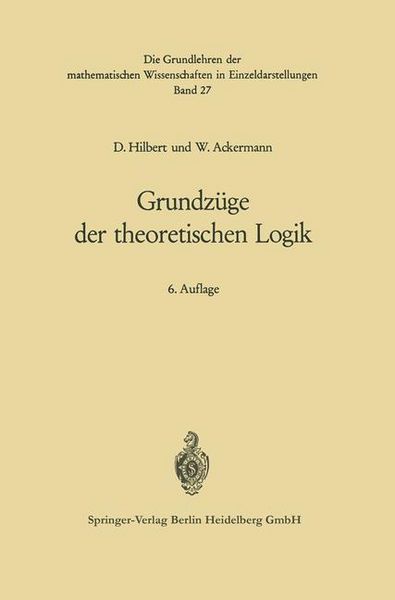 Produktbild: Grundz&uuml;ge der theoretischen Logik