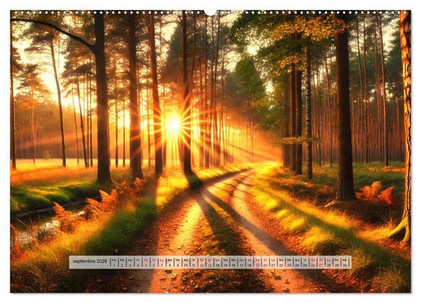 Produktbild: Trouver sa voie - Des paysages qui font r&ecirc;ver (Calendrier mural 2026 DIN A2 vertical) calendrier de bureau