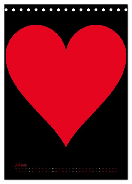Produktbild: Foto- und Bastelkalender "LIEBE" in der Farbe Schwarz (Tischkalender 2026 DIN A5 hoch), CALVENDO Monatskalender