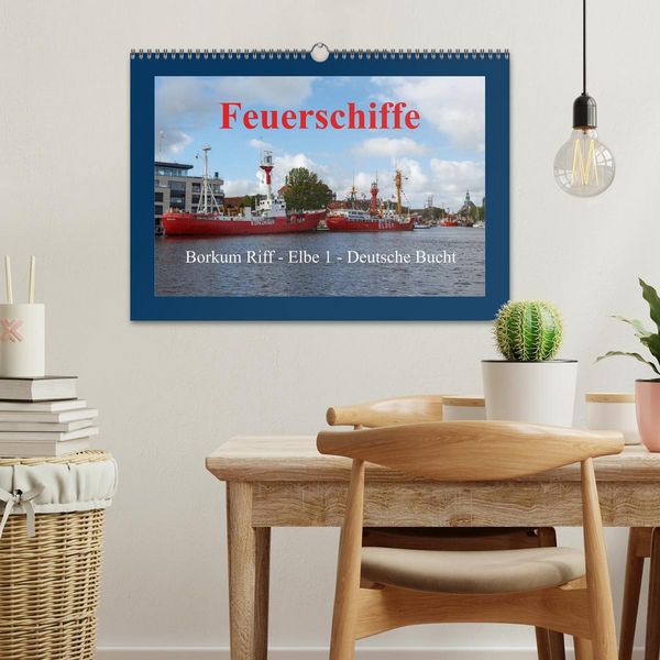 Produktbild: Feuerschiffe - Borkum Riff - Elbe 1 - Deutsche Bucht (Wandkalender 2026 DIN A3 quer), CALVENDO Monatskalender