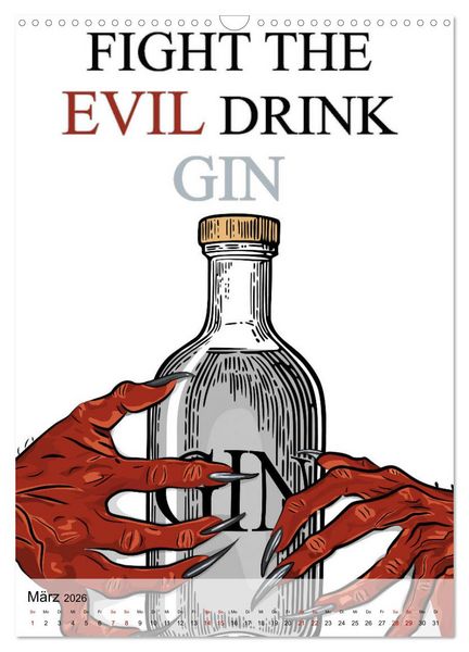Produktbild: Gin & Tonic - Fun Stuff (Wandkalender 2026 DIN A3 hoch), CALVENDO Monatskalender
