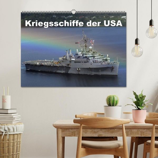 Produktbild: Kriegsschiffe der USA (Wandkalender 2026 DIN A2 quer), CALVENDO Monatskalender